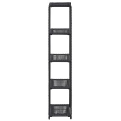 vidaXL Lagerregal Schwarz 30 x 30 x 150 cm Poly Rattan