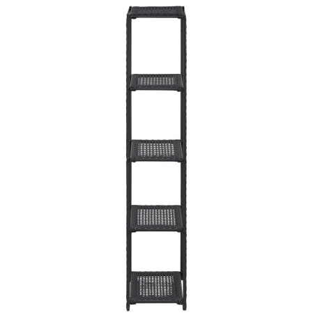 vidaXL Lagerregal Schwarz 30 x 30 x 150 cm Poly Rattan
