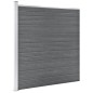 WPC Zaun-Set 6 Quadrate + 1 Schräge 1138x186 cm Grau WPC Zaun-Set 6 Quadrate + 1 Schräge 1138x186 cm Grau