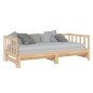 vidaXL Tagesbett Ausziehbar Massivholz Kiefer 2x(90x200) cm vidaXL Tagesbett Ausziehbar Massivholz Kiefer 2x(90x200) cm