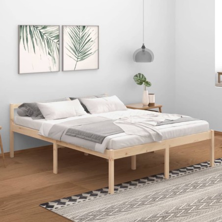 vidaXL Seniorenbett 160x200 cm Massivholz Kiefer