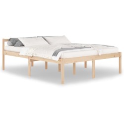 vidaXL Seniorenbett 160x200 cm Massivholz Kiefer