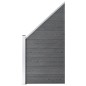 WPC Zaun-Set 6 Quadrate + 1 Schräge 1138x186 cm Grau WPC Zaun-Set 6 Quadrate + 1 Schräge 1138x186 cm Grau