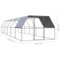 vidaXL Outdoor-Hühnerkäfig 3x12x2 m Verzinkter Stahl vidaXL Outdoor-Hühnerkäfig 3x12x2 m Verzinkter Stahl