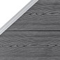 WPC Zaun-Set 6 Quadrate + 1 Schräge 1138x186 cm Grau WPC Zaun-Set 6 Quadrate + 1 Schräge 1138x186 cm Grau
