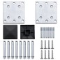 WPC Zaun-Set 6 Quadrate + 1 Schräge 1138x186 cm Grau WPC Zaun-Set 6 Quadrate + 1 Schräge 1138x186 cm Grau