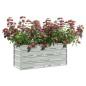 vidaXL Garten-Hochbeet 100x40x45 cm Verzinkter Stahl Silber vidaXL Garten-Hochbeet 100x40x45 cm Verzinkter Stahl Silber