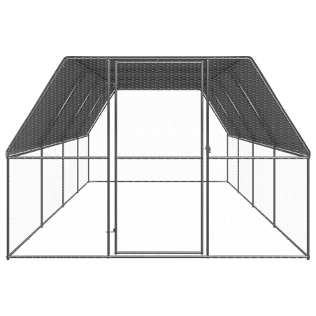 vidaXL Outdoor-Hühnerkäfig 3x8x2 m Verzinkter Stahl