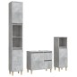vidaXL 3-tlg. Badmöbel-Set Betongrau Holzwerkstoff vidaXL 3-tlg. Badmöbel-Set Betongrau Holzwerkstoff