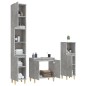 vidaXL 3-tlg. Badmöbel-Set Betongrau Holzwerkstoff vidaXL 3-tlg. Badmöbel-Set Betongrau Holzwerkstoff