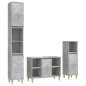 vidaXL 3-tlg. Badmöbel-Set Betongrau Holzwerkstoff vidaXL 3-tlg. Badmöbel-Set Betongrau Holzwerkstoff