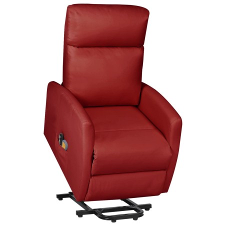 vidaXL Massagesessel mit Aufstehhilfe Weinrot Kunstleder