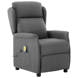 vidaXL Massagesessel Hellgrau Stoff