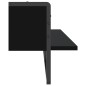 vidaXL Wandregal mit Stange Schwarz 100x25x30 cm vidaXL Wandregal mit Stange Schwarz 100x25x30 cm