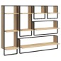 vidaXL 6-tlg. Wandregal-Set mit Stangen Sonoma-Eiche Holzwerkstoff vidaXL 6-tlg. Wandregal-Set mit Stangen Sonoma-Eiche Holzwerkstoff