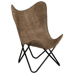 vidaXL Butterfly-Sessel Taupe Canvas