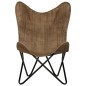 vidaXL Butterfly-Sessel Taupe Canvas vidaXL Butterfly-Sessel Taupe Canvas