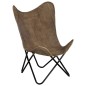 vidaXL Butterfly-Sessel Taupe Canvas vidaXL Butterfly-Sessel Taupe Canvas