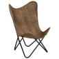 vidaXL Butterfly-Sessel Taupe Canvas vidaXL Butterfly-Sessel Taupe Canvas