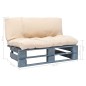 vidaXL Outdoor-Sofa Paletten mit Kissen in Sandfarben Kiefernholz vidaXL Outdoor-Sofa Paletten mit Kissen in Sandfarben Kiefernholz