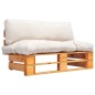 vidaXL Outdoor-Sofa Paletten mit Kissen in Sandfarben Kiefernholz vidaXL Outdoor-Sofa Paletten mit Kissen in Sandfarben Kiefernholz