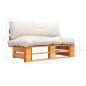 vidaXL Outdoor-Sofa Paletten mit Kissen in Sandfarben Kiefernholz vidaXL Outdoor-Sofa Paletten mit Kissen in Sandfarben Kiefernholz
