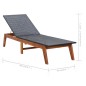 vidaXL Sonnenliegen 2 Stk. mit Tisch Poly Rattan und Massivholz Akazie vidaXL Sonnenliegen 2 Stk. mit Tisch Poly Rattan und Massivholz Akazie
