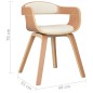 vidaXL Esszimmerstühle 6 Stk. Creme Bugholz und Kunstleder vidaXL Esszimmerstühle 6 Stk. Creme Bugholz und Kunstleder
