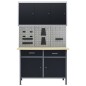 Werkbank mit 3 Werkzeugwänden und 1 Wandschrank Werkbank mit 3 Werkzeugwänden und 1 Wandschrank