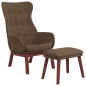vidaXL Relaxsessel mit Hocker Braun Stoff vidaXL Relaxsessel mit Hocker Braun Stoff