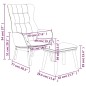 vidaXL Relaxsessel mit Hocker Braun Stoff vidaXL Relaxsessel mit Hocker Braun Stoff