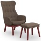 vidaXL Relaxsessel mit Hocker Taupe Stoff vidaXL Relaxsessel mit Hocker Taupe Stoff