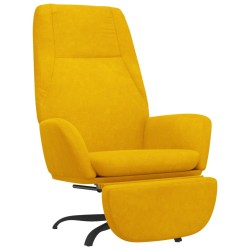 vidaXL Relaxsessel mit Fußstütze Senfgelb Samt