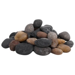 vidaXL Polierte Kiesel 25 kg Mehrfarbig 5-8 cm