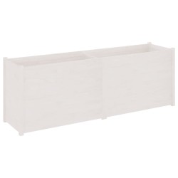 vidaXL Pflanzkübel Weiß 200x50x70 cm Massivholz Kiefer