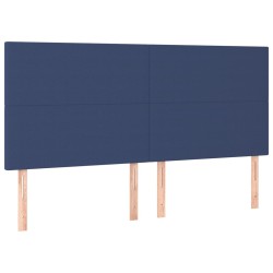 vidaXL Kopfteile 4 Stk. Blau 90x5x78/88 cm Stoff