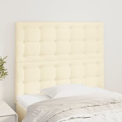 vidaXL Kopfteile 2 Stk. Creme 100x5x78/88 cm Kunstleder