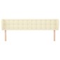 vidaXL Kopfteil mit Ohren Creme 203x23x78/88 cm Kunstleder