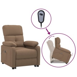 vidaXL Aufstehsessel Braun Stoff