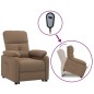 vidaXL Aufstehsessel Braun Stoff vidaXL Aufstehsessel Braun Stoff