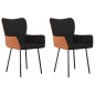 vidaXL Esszimmerstühle 2 Stk. Schwarz Stoff und Kunstleder vidaXL Esszimmerstühle 2 Stk. Schwarz Stoff und Kunstleder