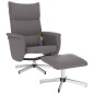 vidaXL Massagesessel mit Fußhocker Grau Kunstleder vidaXL Massagesessel mit Fußhocker Grau Kunstleder