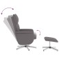 vidaXL Massagesessel mit Fußhocker Grau Kunstleder vidaXL Massagesessel mit Fußhocker Grau Kunstleder