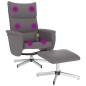 vidaXL Massagesessel mit Fußhocker Grau Kunstleder vidaXL Massagesessel mit Fußhocker Grau Kunstleder