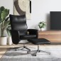 vidaXL Massagesessel mit Fußhocker Schwarz Kunstleder vidaXL Massagesessel mit Fußhocker Schwarz Kunstleder