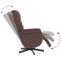 vidaXL Relaxsessel mit Fußteil Braun Kunstleder vidaXL Relaxsessel mit Fußteil Braun Kunstleder