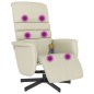 vidaXL Massagesessel mit Fußteil Creme Kunstleder vidaXL Massagesessel mit Fußteil Creme Kunstleder