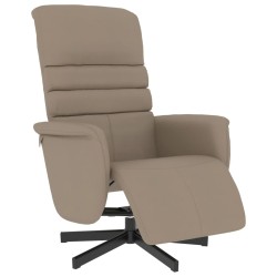 vidaXL Relaxsessel mit Fußteil Cappuccino-Braun Kunstleder