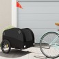 vidaXL Lastenanhänger für Fahrrad Schwarz 45 kg Eisen vidaXL Lastenanhänger für Fahrrad Schwarz 45 kg Eisen