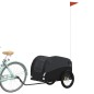 vidaXL Lastenanhänger für Fahrrad Schwarz 45 kg Eisen vidaXL Lastenanhänger für Fahrrad Schwarz 45 kg Eisen